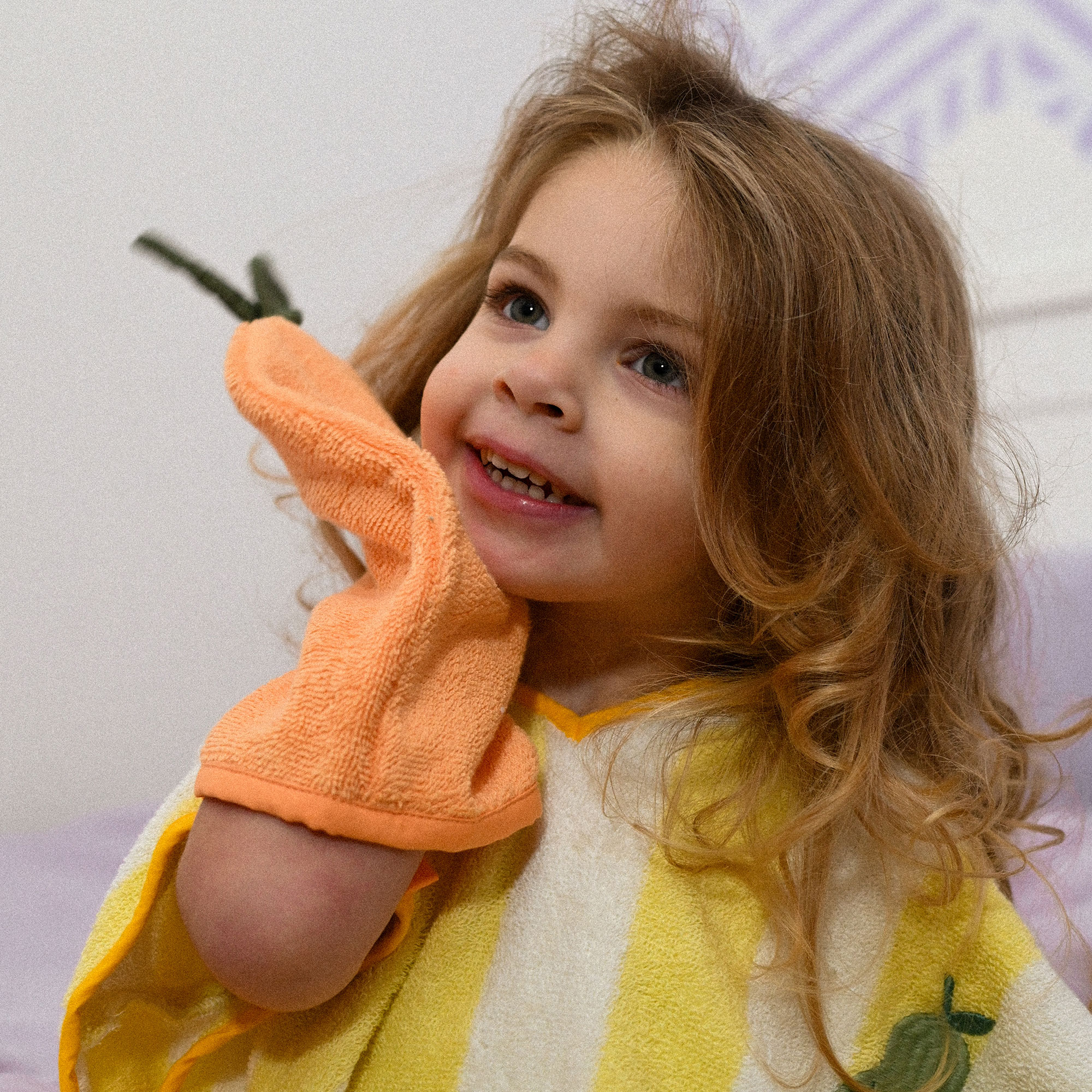 Lot de 2 Gants de Toilette - Mandy Mandarine