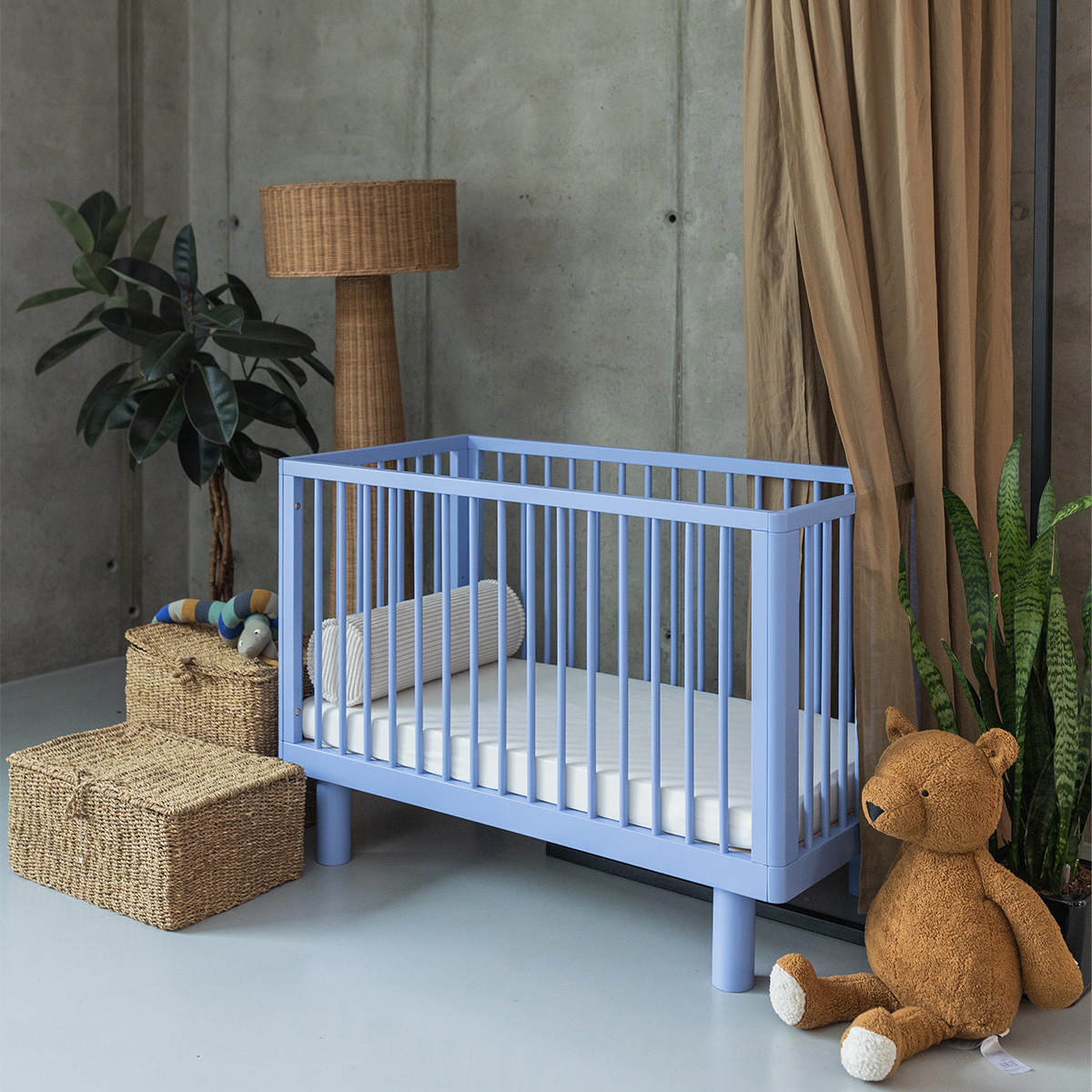 Lit Bébé Evolutif Nox Bleu - 60 x 120 cm