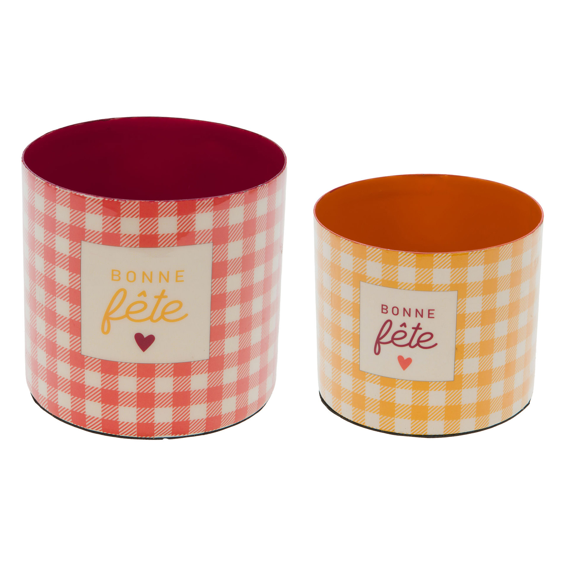 Lot de 2 Cache-pots - Bonne Fête