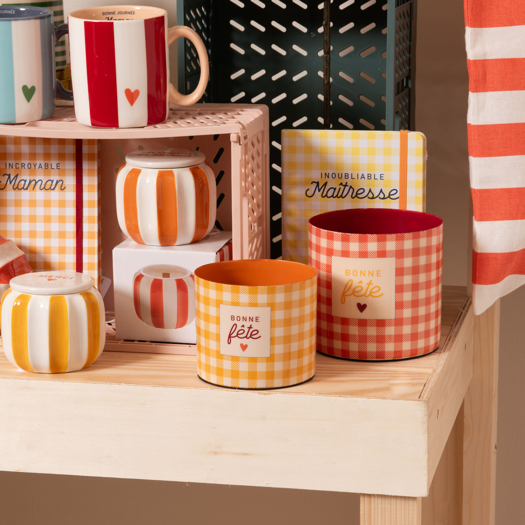 Lot de 2 Cache-pots - Bonne Fête