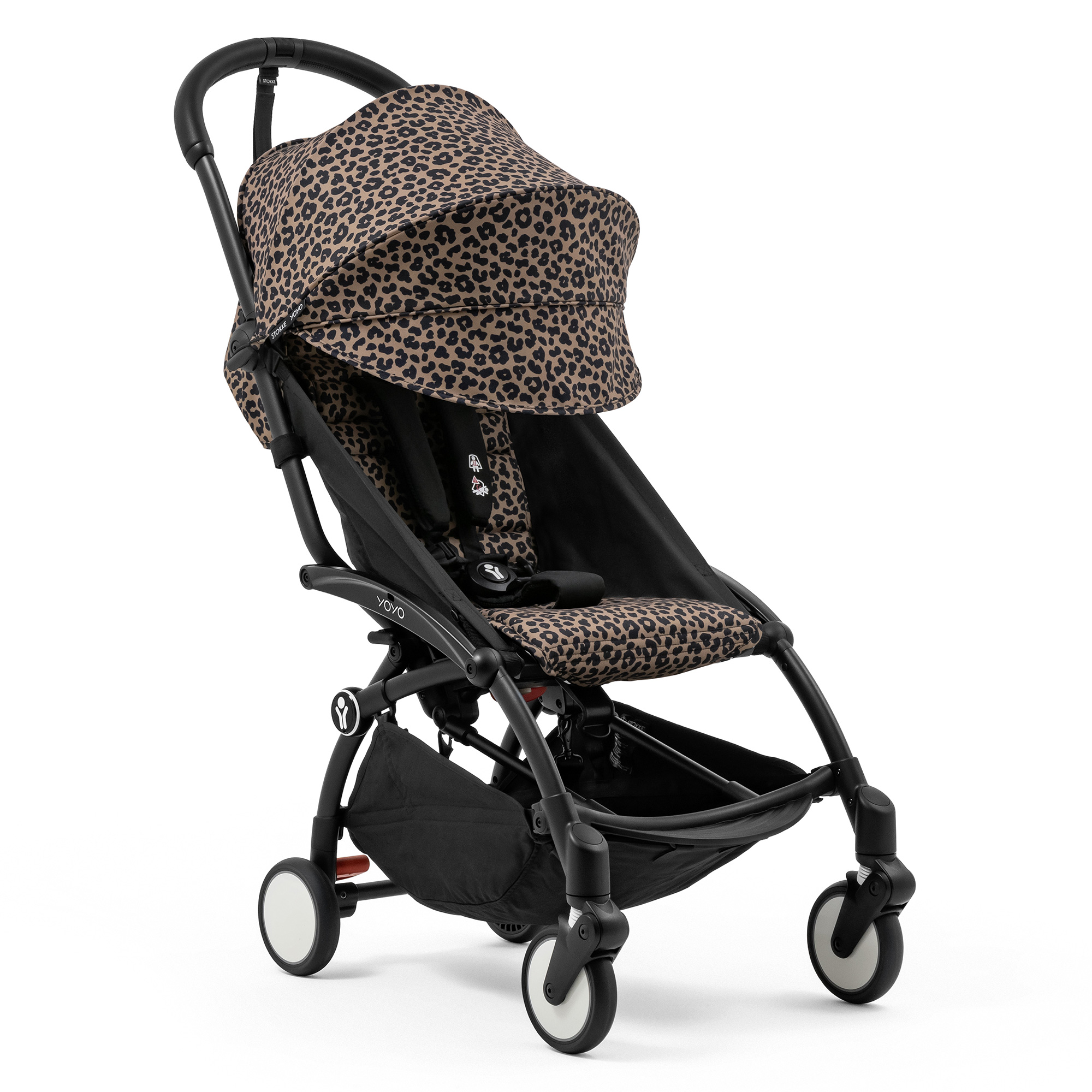 Poussette YOYO³ 6+ Chassis Noir - Leopard