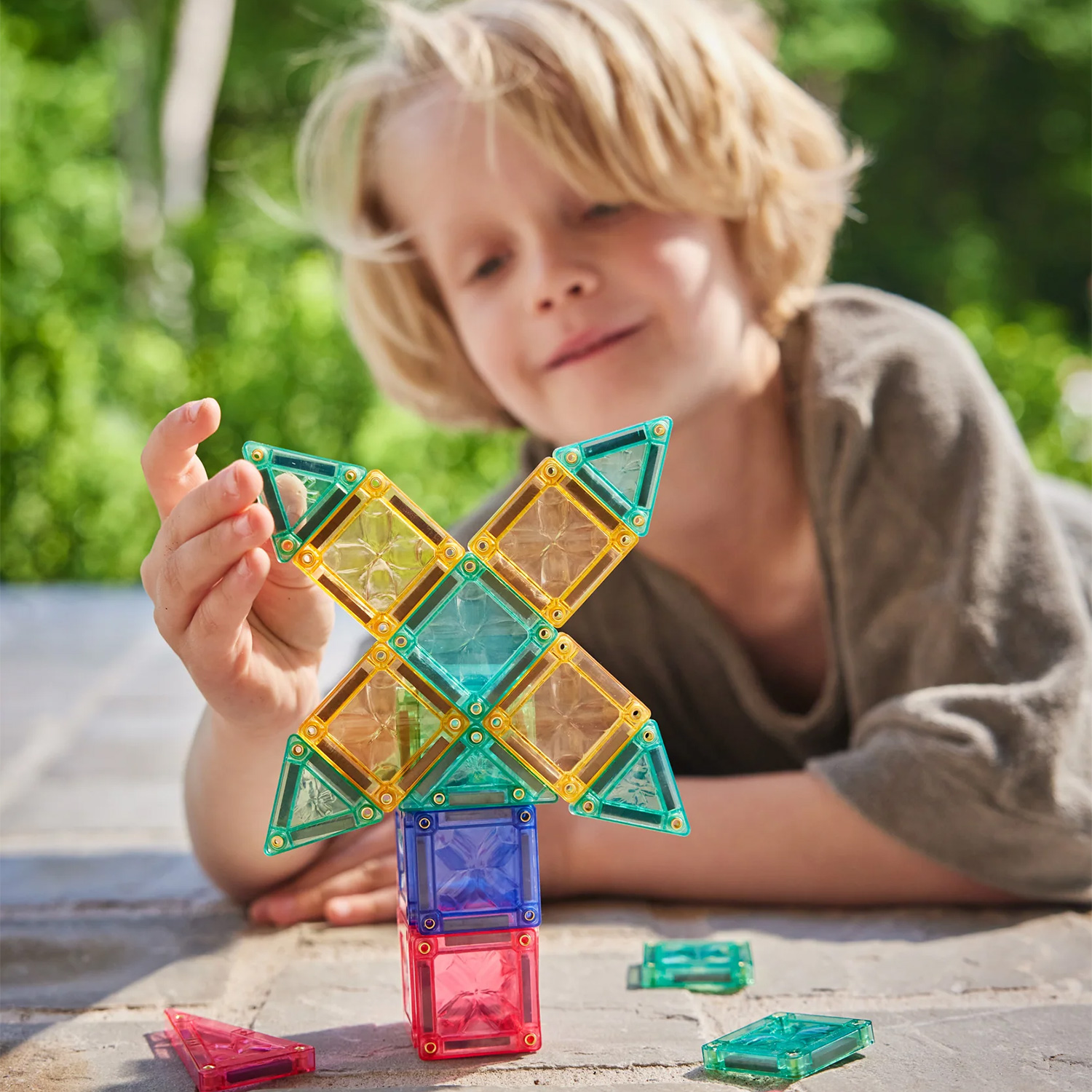 Kit de 28 Mini Tuiles Aimantées de Voyage Pastel