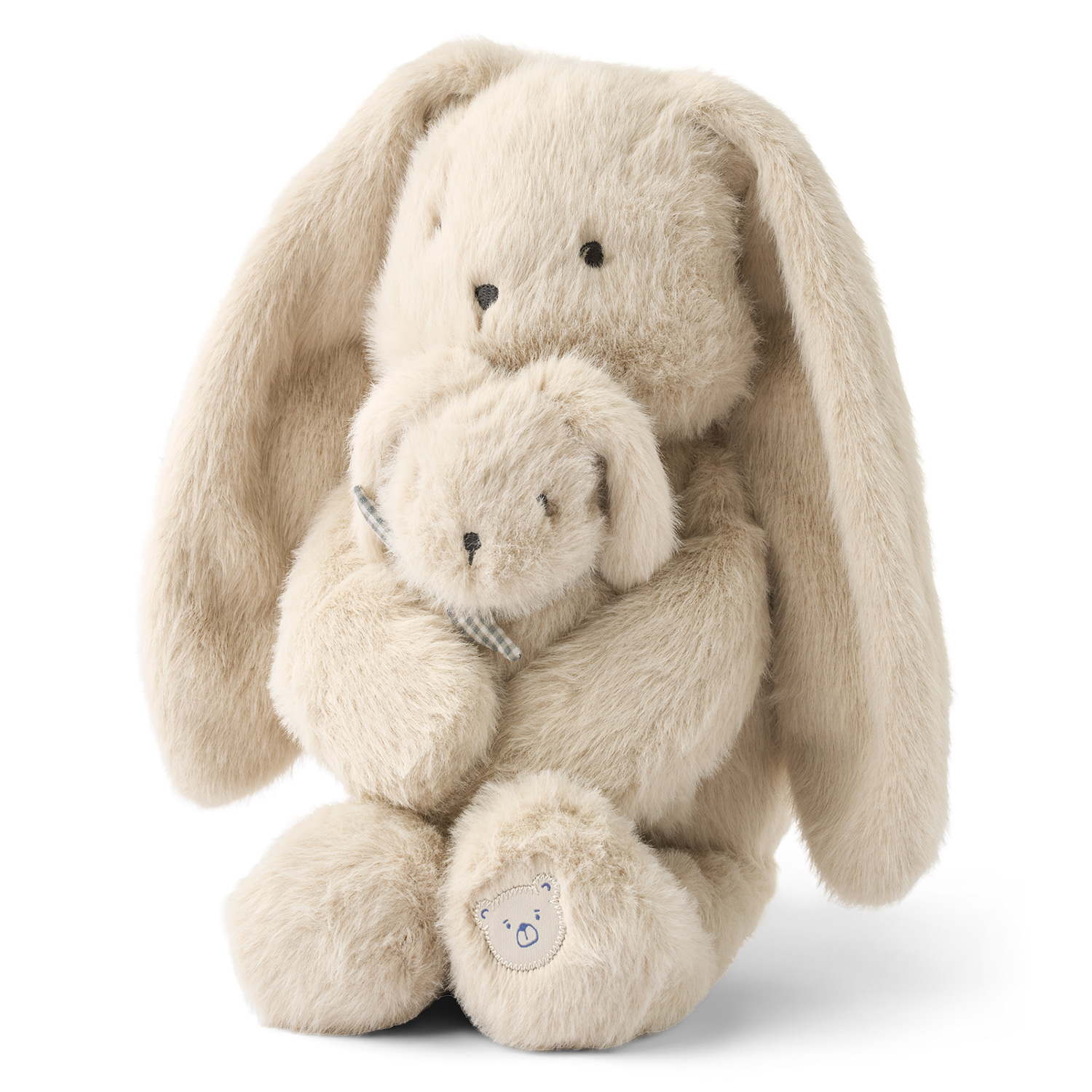 Peluche Berto Lapin et Bébé Lapin - Mist