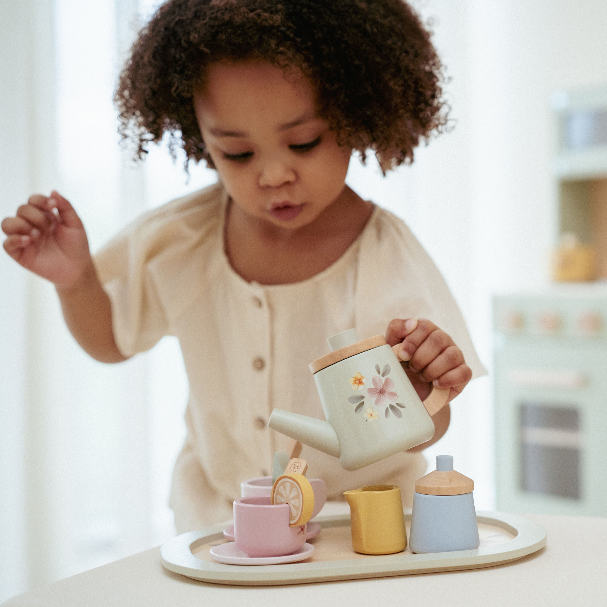 Service à Thé en Bois
