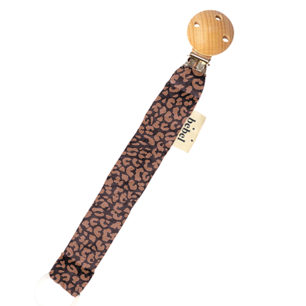 Attache Sucette - Léopard Noir