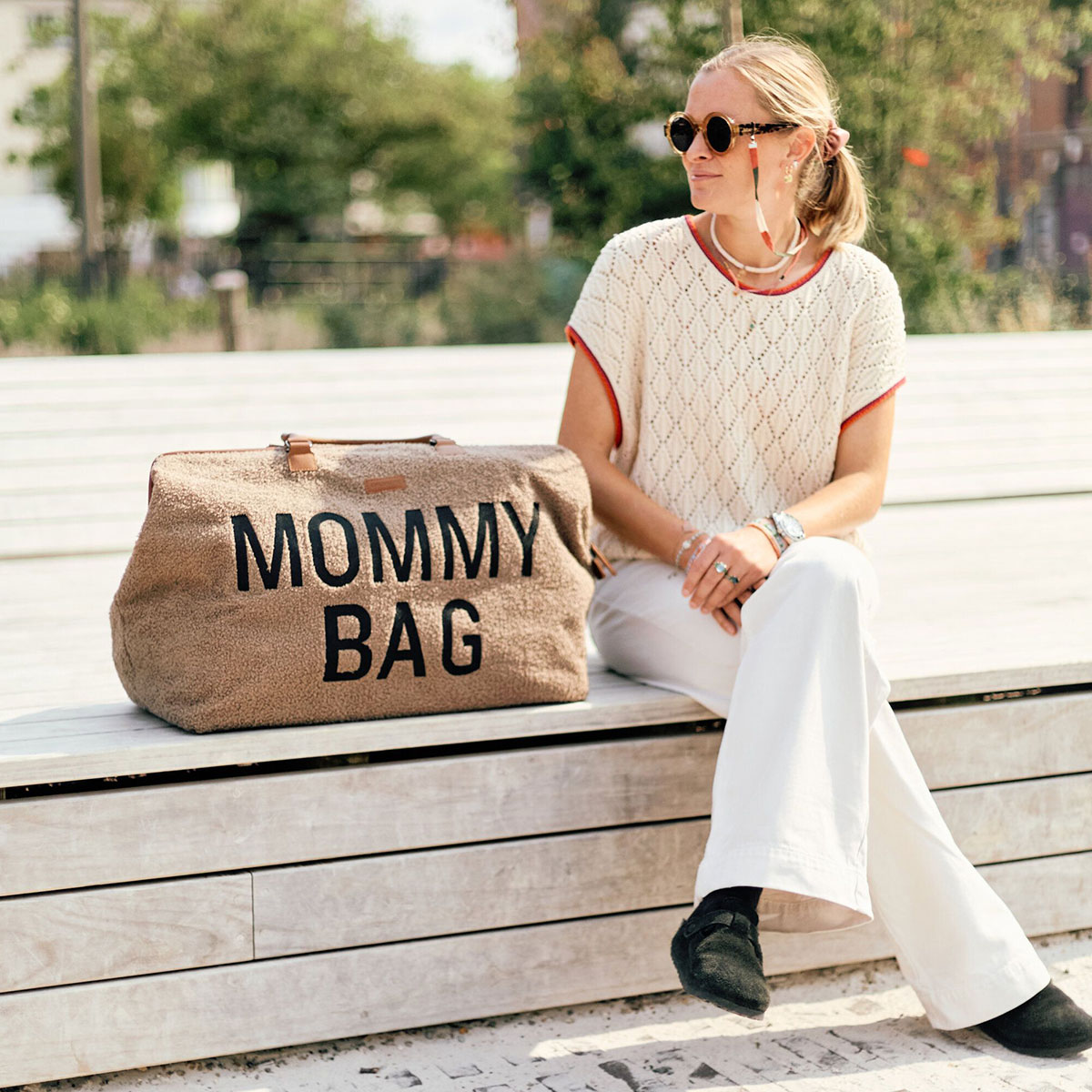 Mommy Bag Large Teddy - Soft Brown