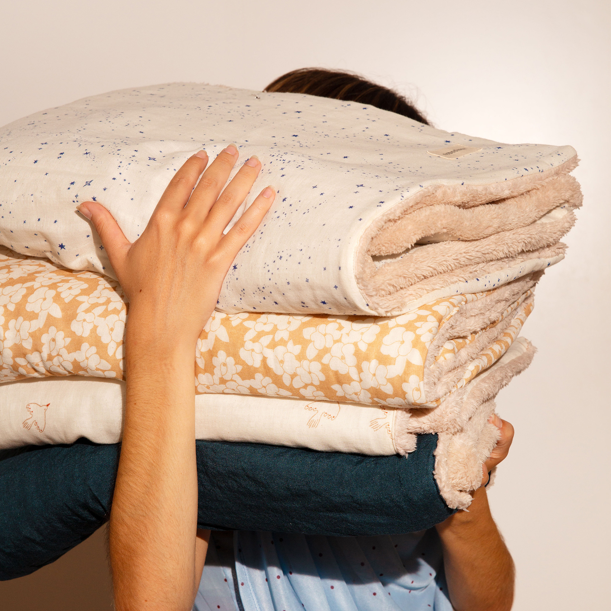 Couverture Hiver Wabi Sabi - Brown Hoshi Birds