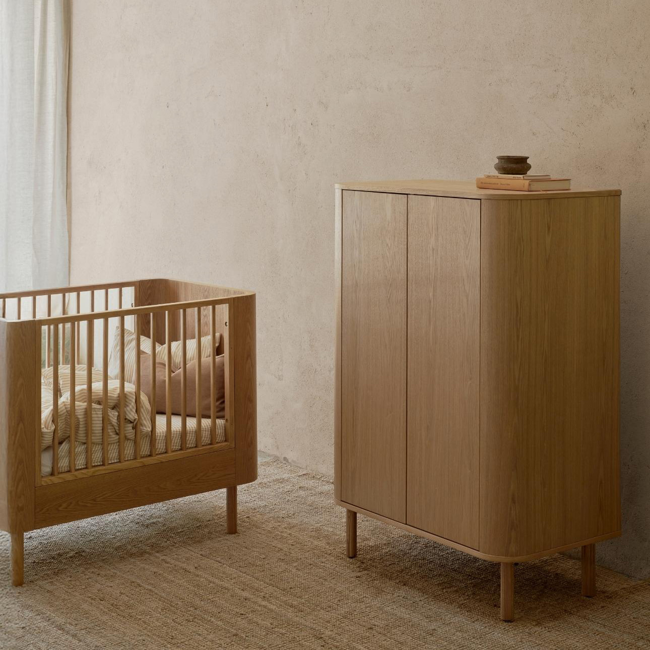 Armoire 2 Portes Plates Yume - Natural Ash