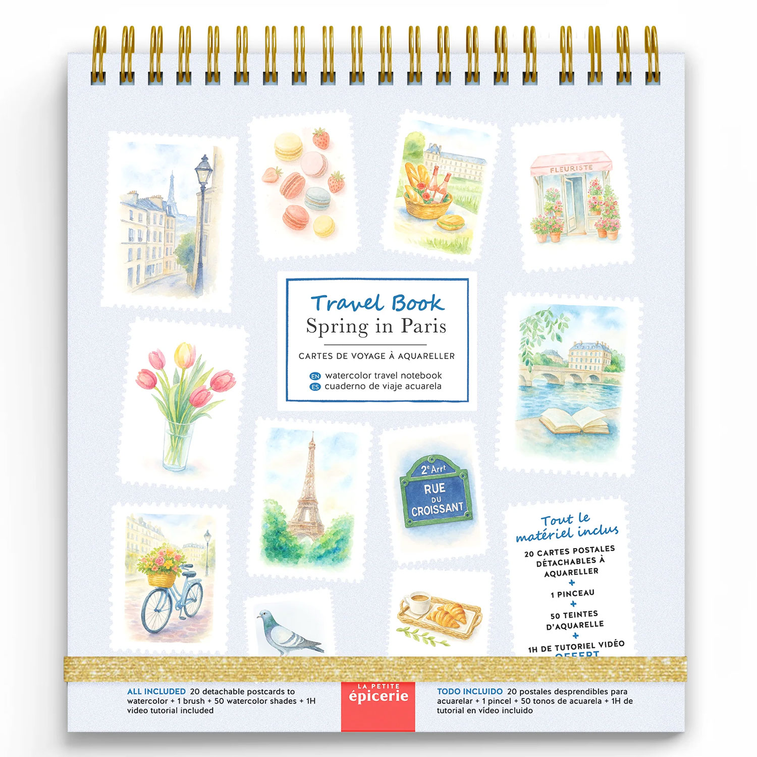 Travel Book Carnet Aquarelle - Spring in Paris