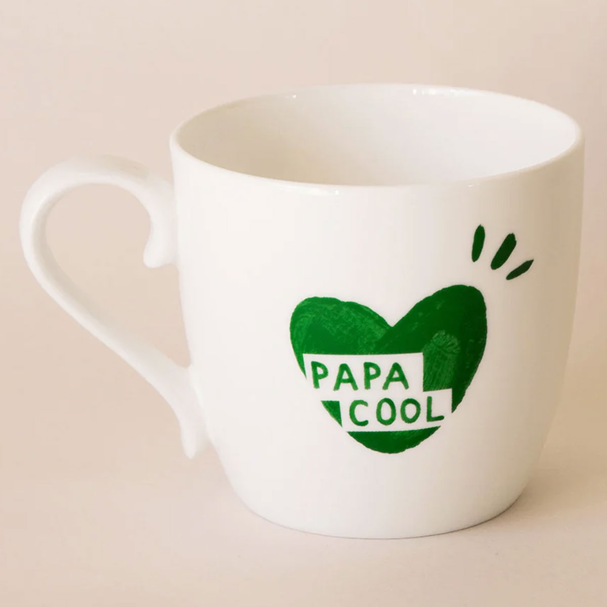 Mug Coeur Vert Sapin - Papa Cool 