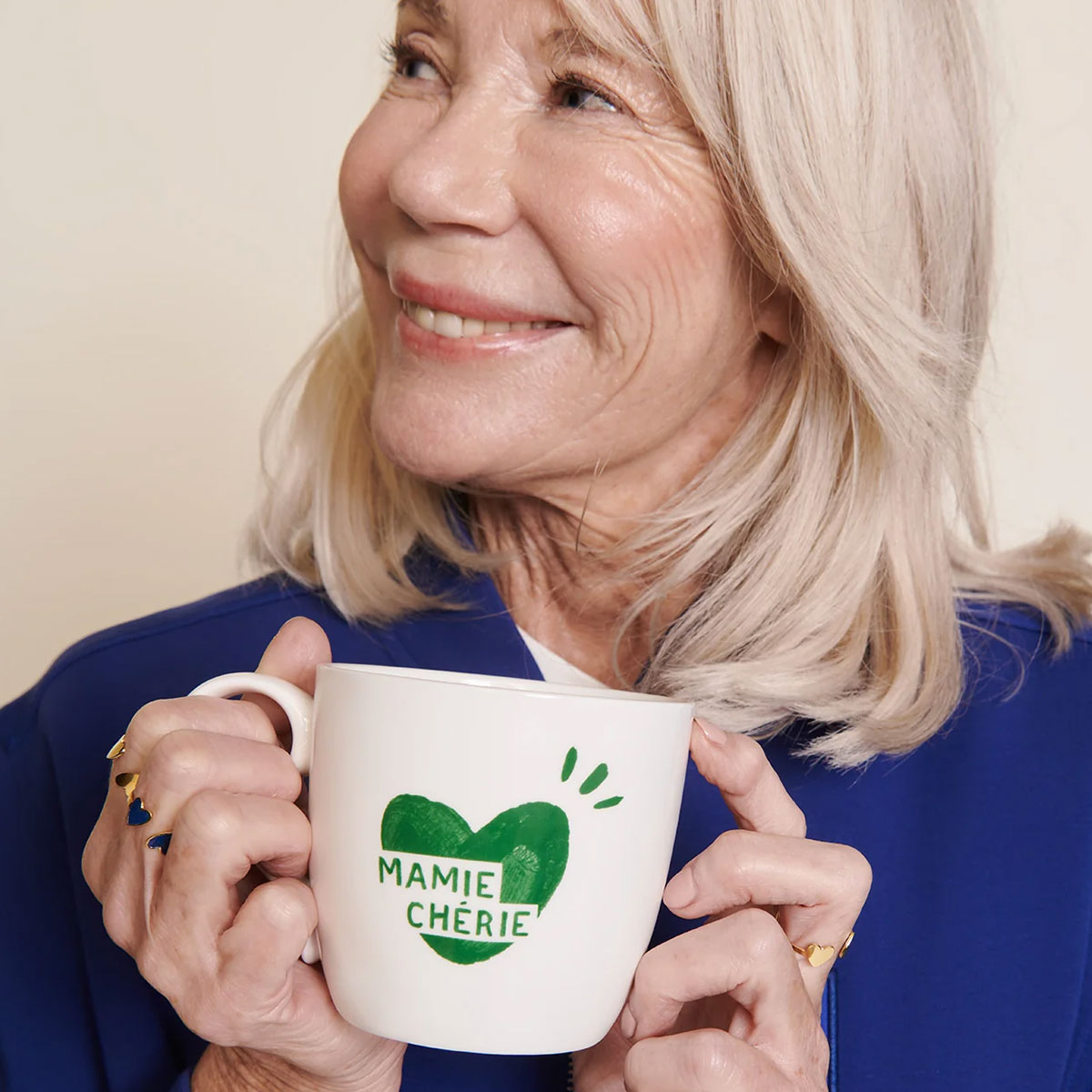 Mug Coeur Vert Sapin - Mamie Chérie