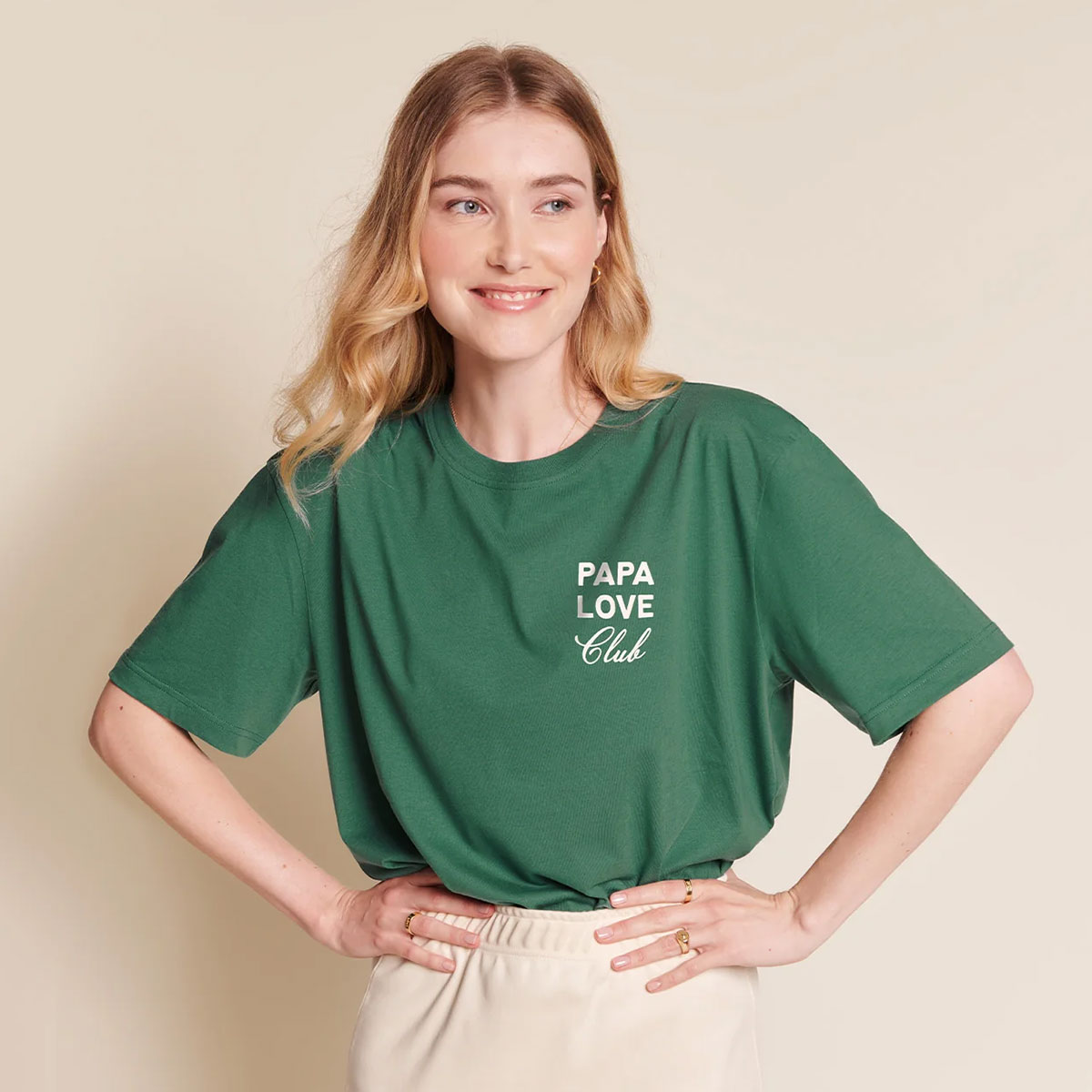 T-shirt Papa Love Club Spinach - S