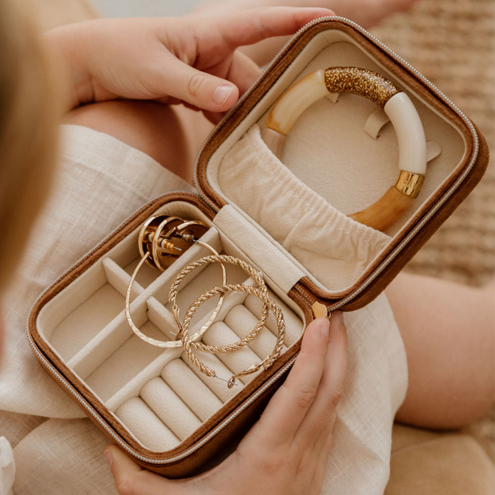 Boîte à Bijoux - Chocolat Coeur Beige