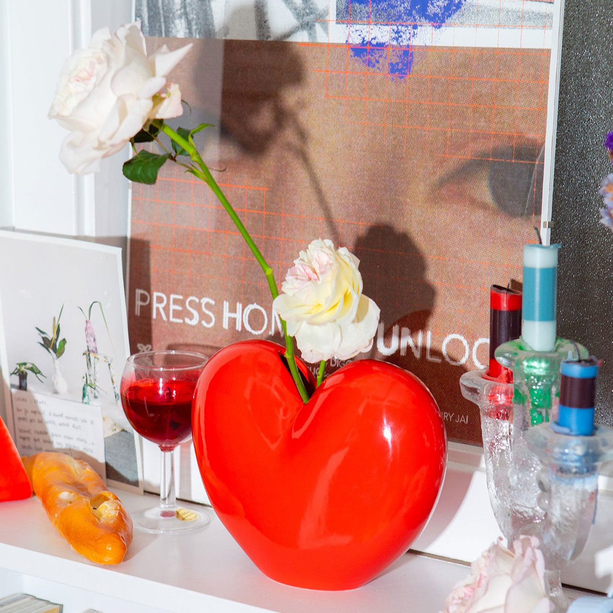 Vase Love Coeur Rouge