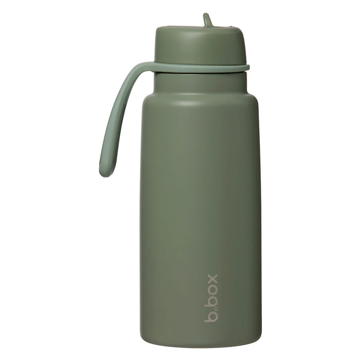 Gourde Isotherme avec Paille Flip Top Olive - 1 l