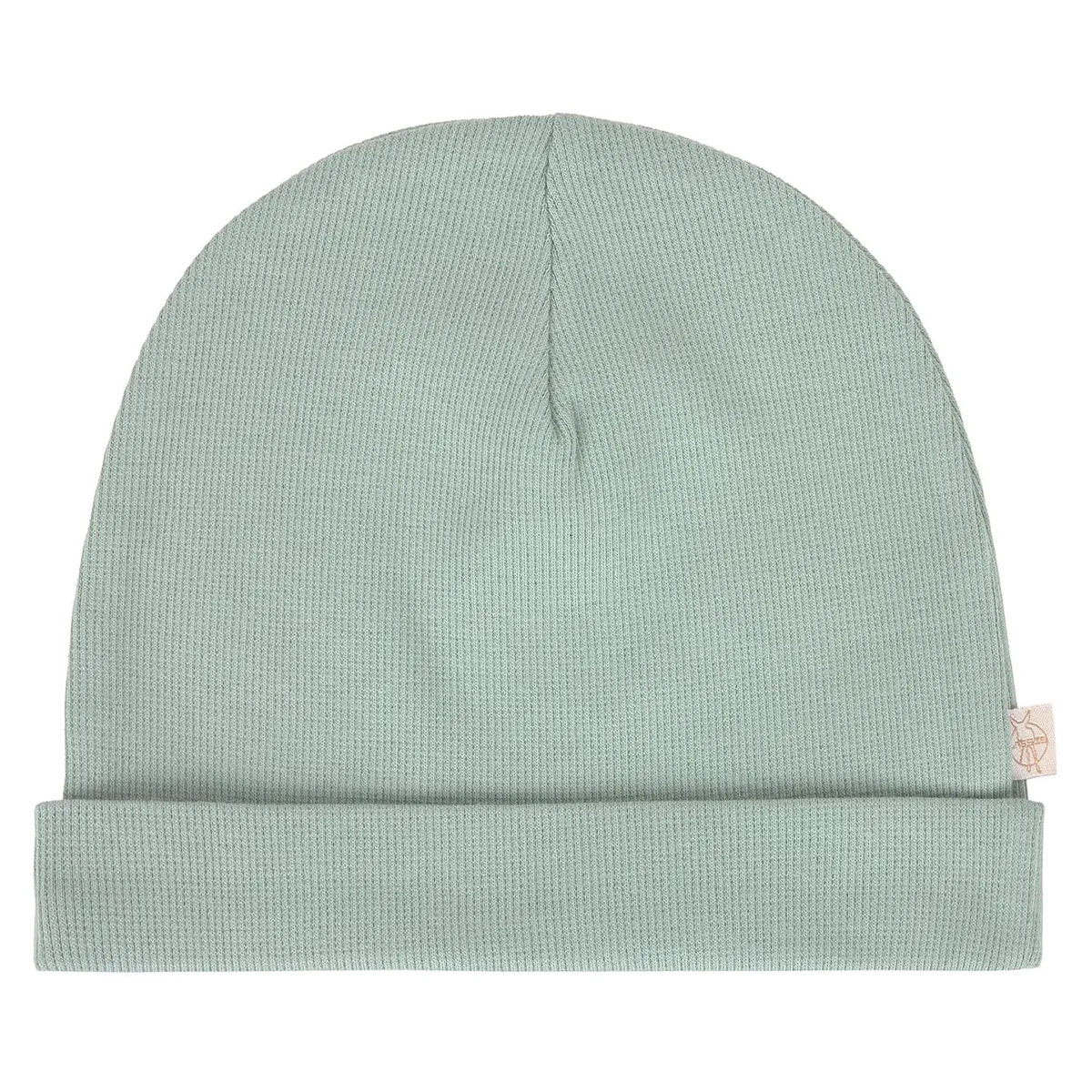 Beanie Côtelé Tiny Team Vert Granite - 0/2 Mois