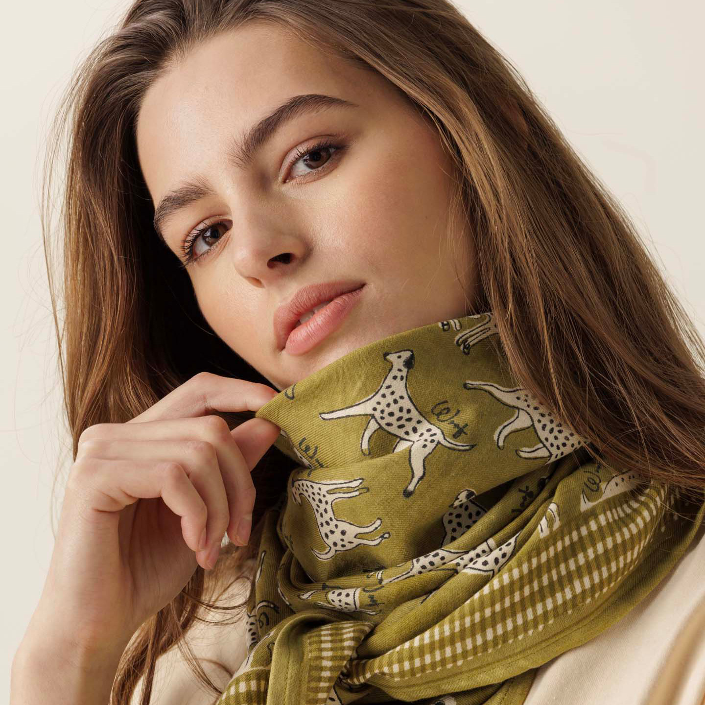 Big Foulard Latika Pongo - Khaki