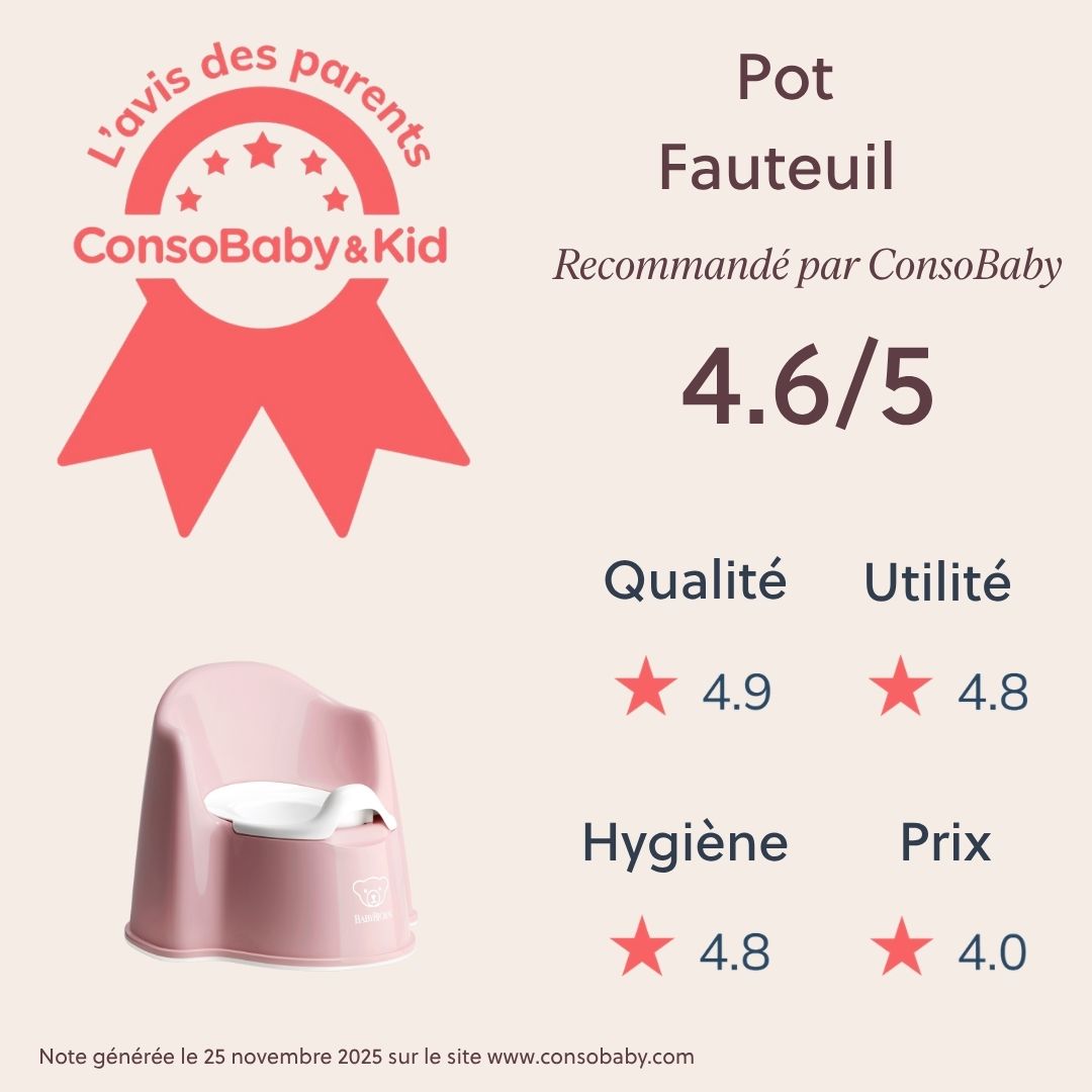 Pot Fauteuil - Rose Pastel et Blanc