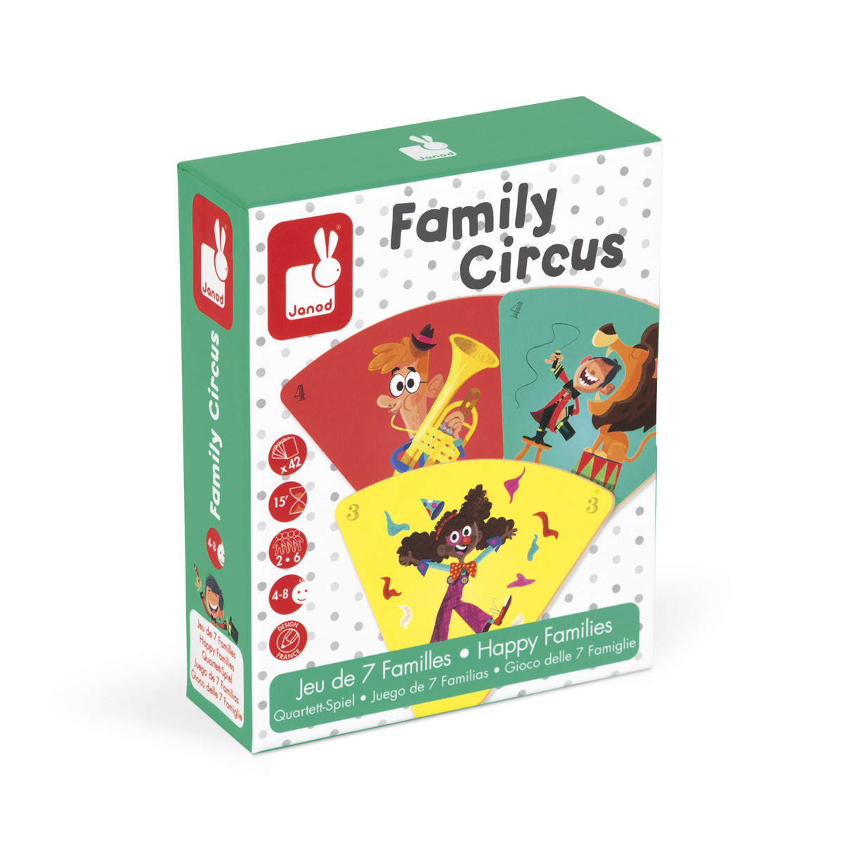 Janod Jeu de 7 Familles - Family Circus - Mes premiers jouets Janod sur L'Armoire de Bébé