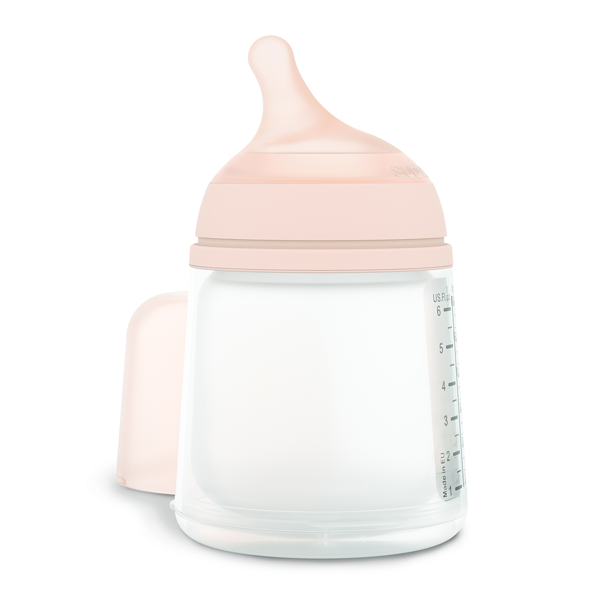 Suavinex Biberon Tétine anatomique en silicone Débit dense 360 ml pour bébé 307125 rose 6 mois