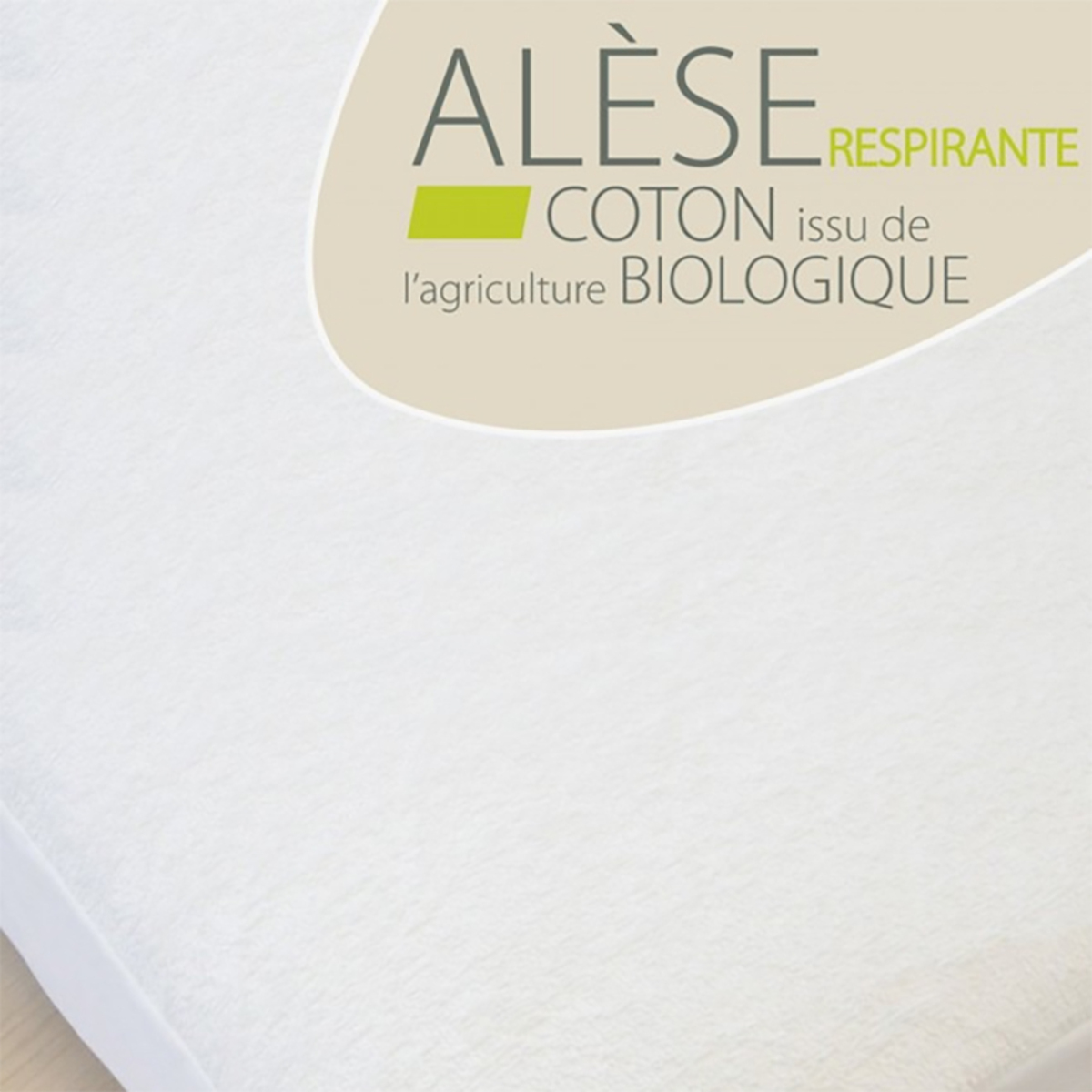 Alèse - Coton bio - 70 x 140 cm - Blanc - Kadolis
