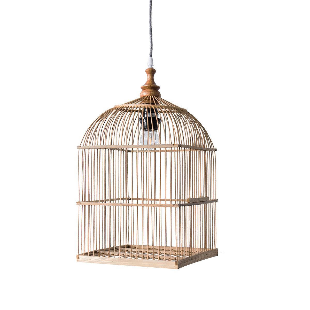 Lampe Cage à Oiseau Naturel