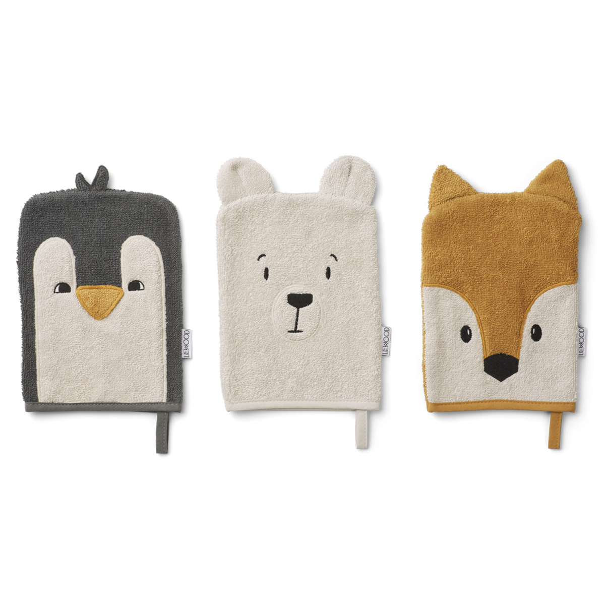 Liewood Lot De 3 Gants De Toilette Sylvester Arctic Mix Gant De Toilette Liewood Sur L Armoire De Bebe