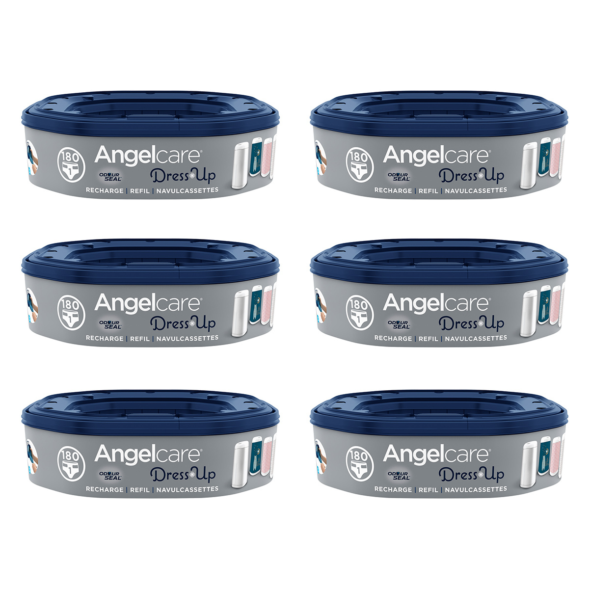 équivaut à 14 Recharges Angelcare Recharge sacs Folie 100m pour Sangenic cassettes Angelcare Recharges de poubelle à couches et anti-odeurs compatible avec Angelcare et Litière Litter Locker II 