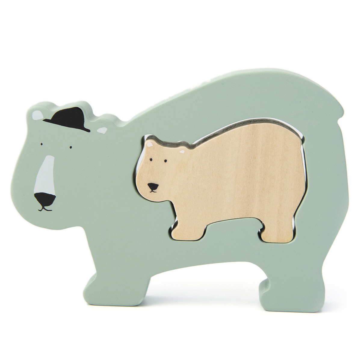 Trixie Baby Puzzle Bebe En Bois Mr Polar Bear Mes Premiers Jouets Trixie Baby Sur L Armoire De Bebe