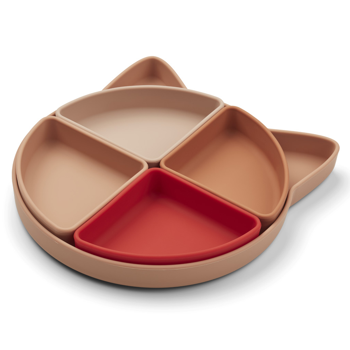 Liewood Assiette Compartimentee Arne Cat Tuscany Rose Multi Mix Vaisselle Couvert Liewood Sur L Armoire De Bebe