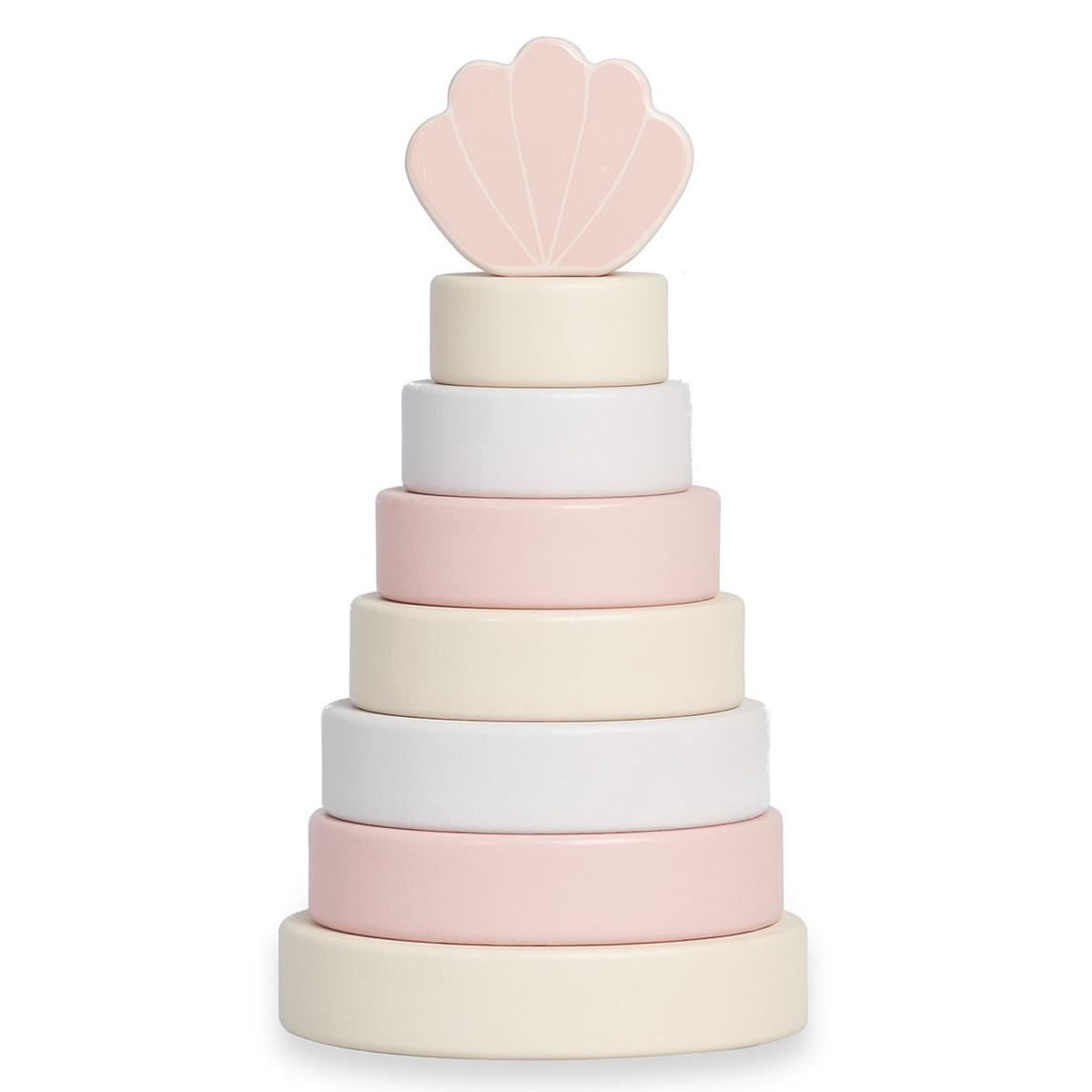 Jollein Tour D Empilage En Bois Coquillage Rose Mes Premiers Jouets Jollein Sur L Armoire De Bebe