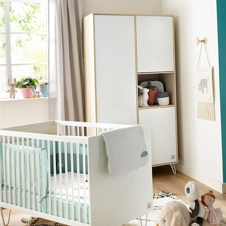 Sauthon Armoire 3 Portes Happy Naturel Et Blanc Armoire Sauthon Sur L Armoire De Bebe