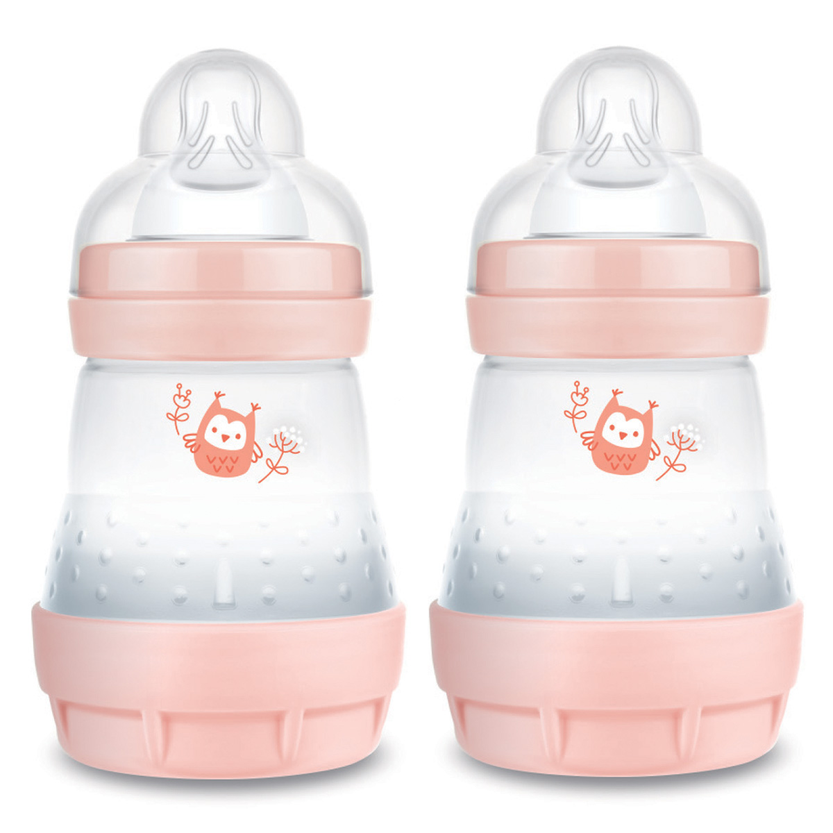 MAM Lot de 2 biberons Easy Start Anti-Colique (320 ml), biberon bébé idéal  pour l'allaitement mixte, tétine débit 3, base aérée anti-colique, Blush &  Dune : : Epicerie