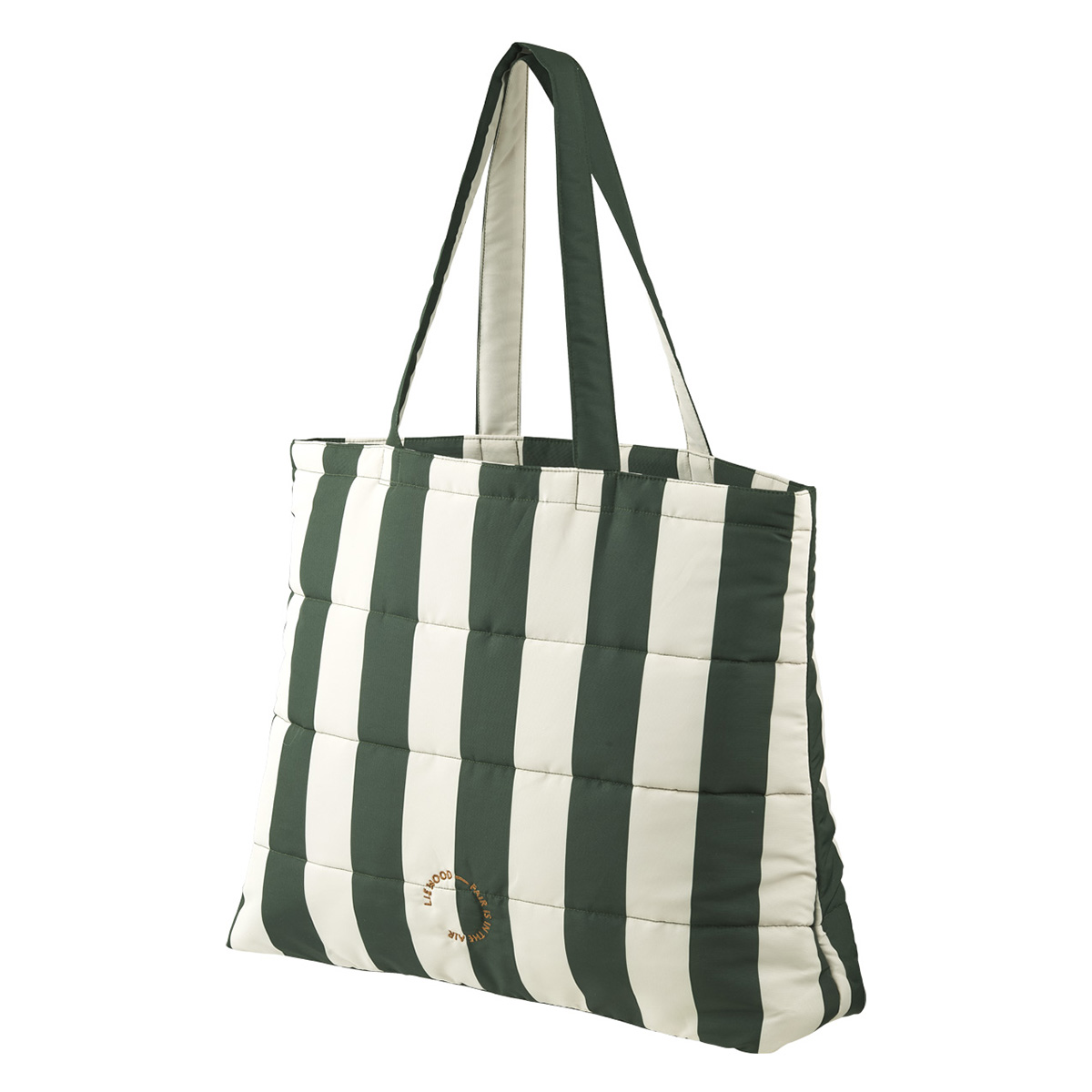 Bagagerie enfant Tote Bag Everly - Stripes Hunter Green Sandy Tote Bag Everly - Stripes Hunter Green Sandy