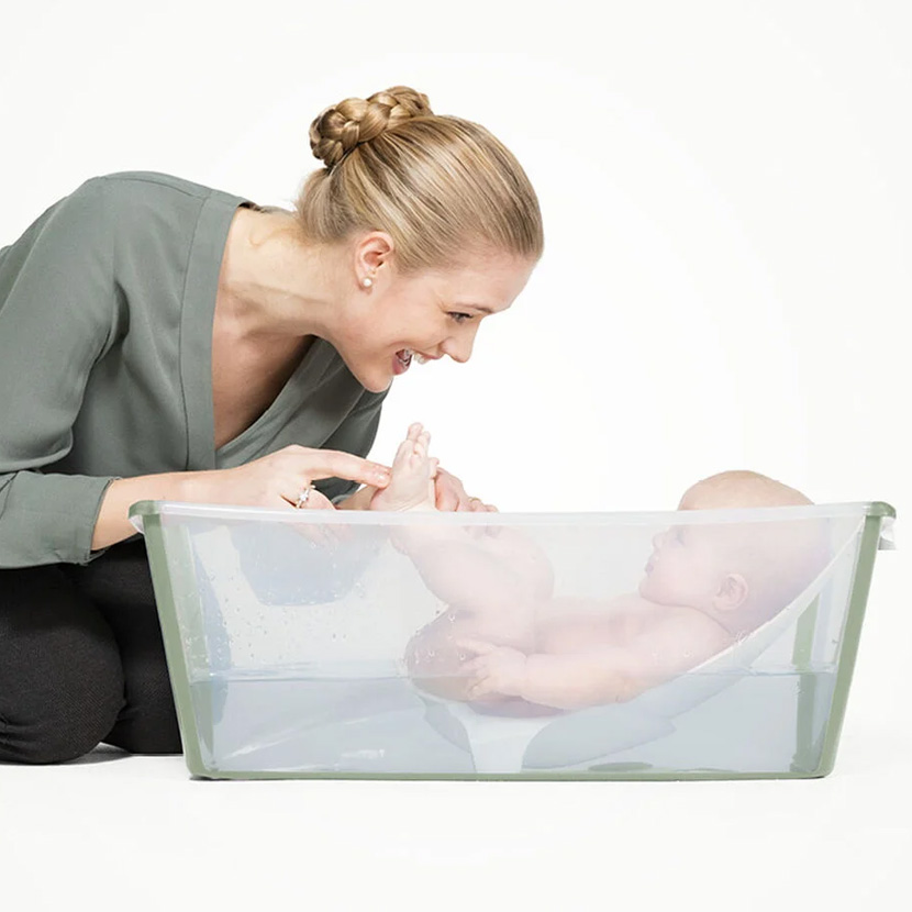 Baignoire pliable Bundle avec support nouveau-né - Transparent