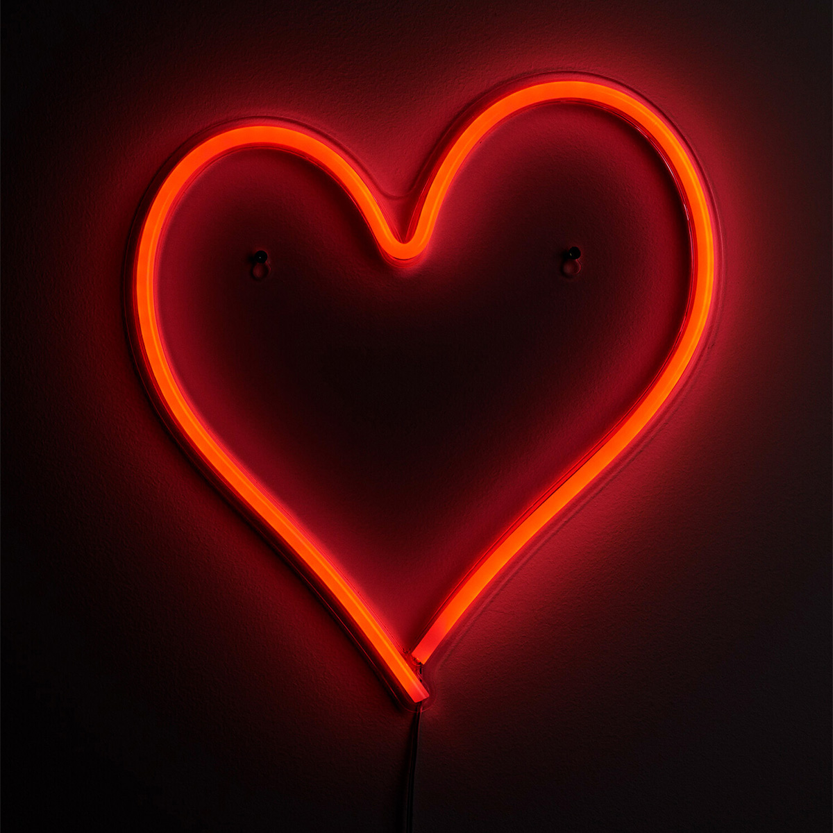 Lampe Neon Led Coeur - coloris rouge