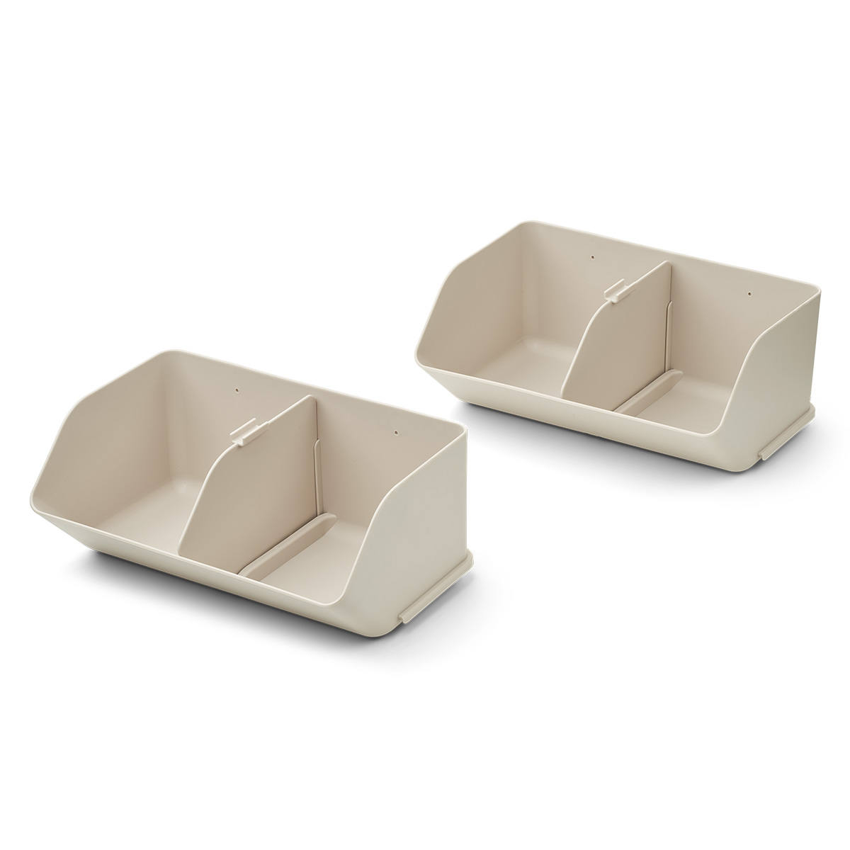 Lot De 2 Organiseurs De Lit Bébé à Suspendre - Dimensions 38x16 Cm - En Coton Beige - Poches Réglables Pour Couches, Jouets, Biberons