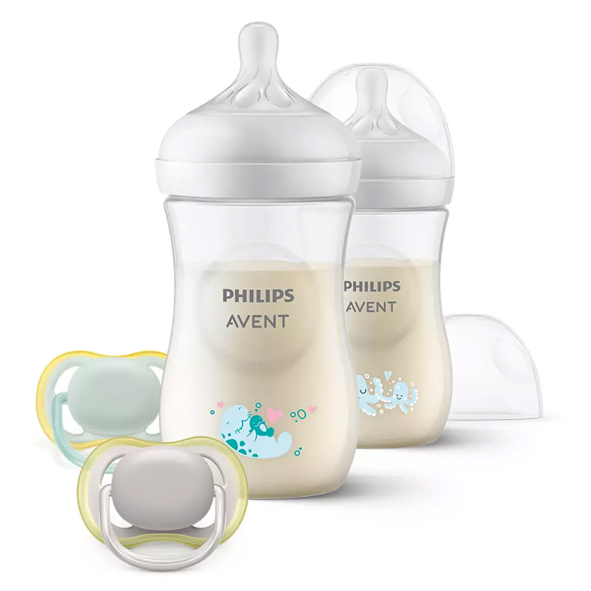 Philips Avent Coffret Cadeau Nouveau-Né Natural Response Anti-colic - 125  et 260 ml - Biberon Philips Avent sur L'Armoire de Bébé