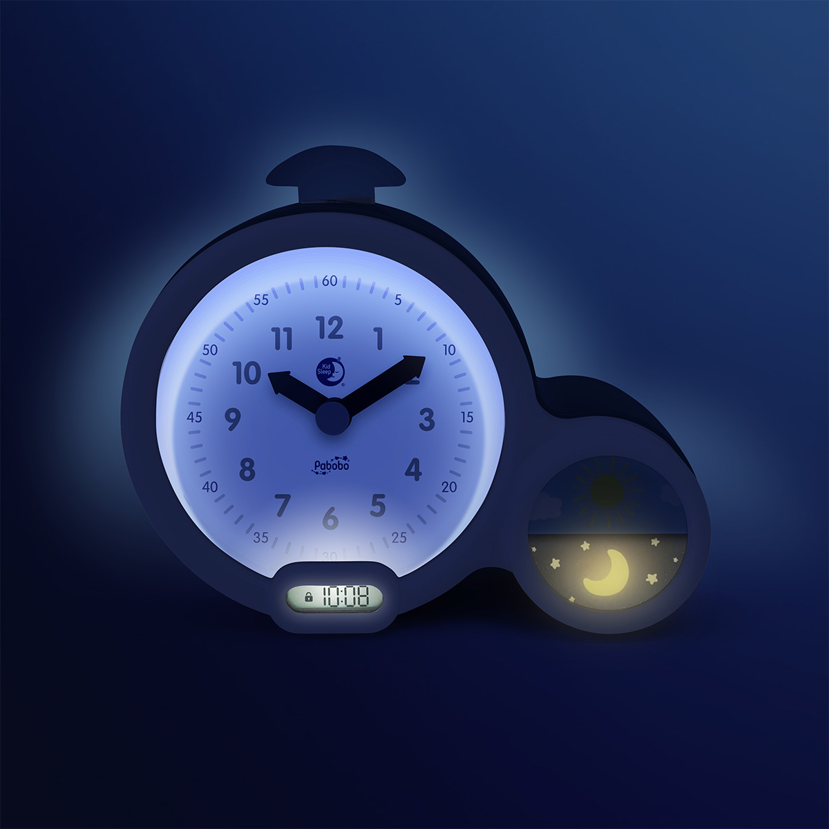 Pabobo Kid'Sleep Clock Mon Premier Réveil - Bleu - Réveil Pabobo sur L' Armoire de Bébé