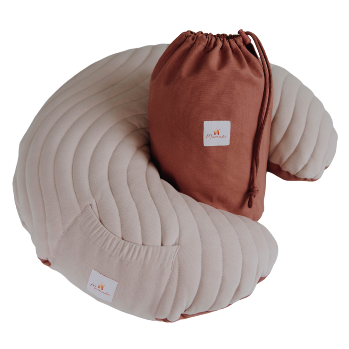 Coussin d'Allaitement Gonflable Liberty - Terracotta (Mumade) - Image 1