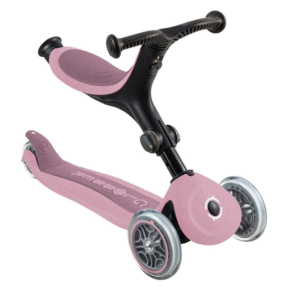 Tricycle - GLOBBER - EXPLORER 4 en 1 DELUXE ECO - Éco-conception - 100% plastique recyclé - Rose