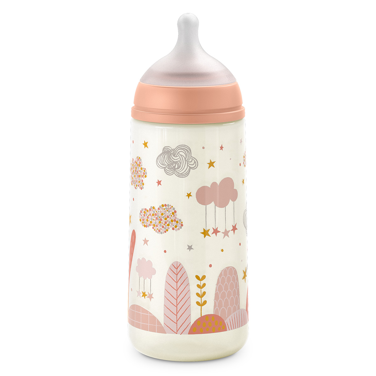 Biberon Suavinex Premium 360 Ml Avec Tétine Ronde Flux Dense En Silicone - Pour Bébés à Partir De 4 Mois, 0% BPA
