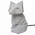 Lampe Renard Gris - 15 x 25 cm pas cher