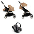 BABYZEN Poussette Duo YOYO+ Complète Châssis Blanc 0+ et 6+ et Siège Auto iZi Go Modular i-Size Groupe 0+ Gris - Taupe