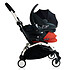 Poussette combinée BABYZEN Poussette Duo YOYO+ Complète Châssis Blanc 0+ et 6+ et Siège Auto iZi Go Modular i-Size Groupe 0+ Gris - Rouge