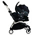 Poussette combinée BABYZEN Poussette Duo YOYO+ Complète Châssis Blanc 0+ et 6+ et Siège Auto iZi Go Modular i-Size Groupe 0+ Gris - Noir