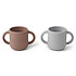 Liewood Lot de 2 Tasses Gene Cat Dumbo Grey - 160 ml