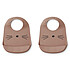 Liewood Lot de 2 Bavoirs Tilda - Cat Dark Rose