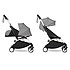 BABYZEN Poussette YOYO² Complète Châssis Blanc 0+ et 6+ - Gris