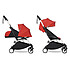 BABYZEN Poussette YOYO² Complète Châssis Blanc 0+ et 6+ - Rouge